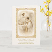 Priest Jesus Crowning Priest Anniversary  カード (黄色い花)