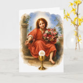 Priest Ordination Blessing Beautiful Hands Poem カード (黄色い花)