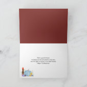 Priest Turkey with Pumpkin Thanksgiving Holiday カード (内部)