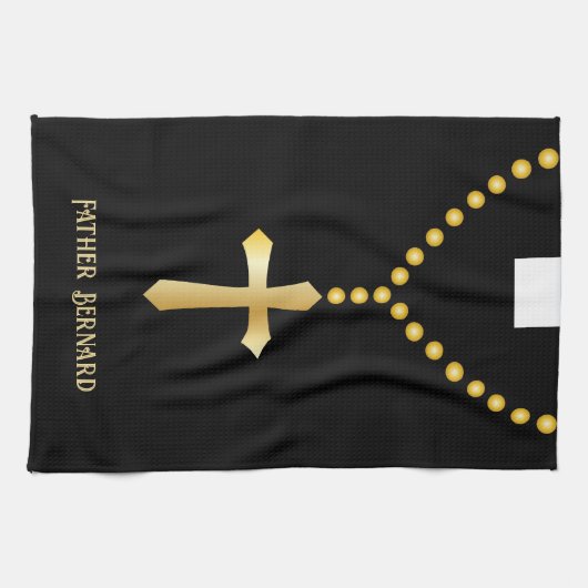 Priest Vicar Pastor Religious キッチンタオル (横)