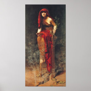 Priestess of Delphi Pre Raphaelite Poster ポスター