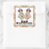 Prim sisters漫画のおもしろいシール スクエアシール (バッグ)