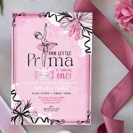 Prima Ballerina Birthday Party Invitation 招待状