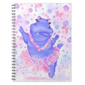 Prima Ballerina Hippo – テキスト/名前の追加 ノートブック (正面)