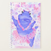 Prima Ballerina Hippo – テキスト/名前の追加 プランナー手帳 (正面)