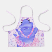 Prima Ballerina Hippo Apron - Funny Painting エプロン (正面)
