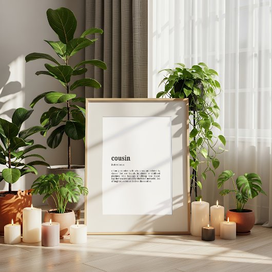 Prima Definition Poster | Funny Cousin Gift Print ポスター
