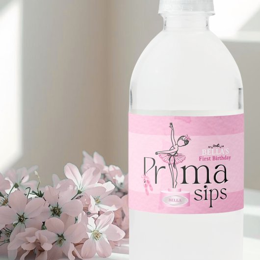 Prima Sips Birthday Water Bottle Label ペットボトルラベル