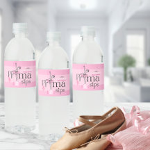 Prima Sips Water Bottle Label