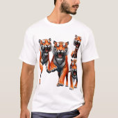 Primal Leap: Three Energy Tigers Tシャツ (正面)