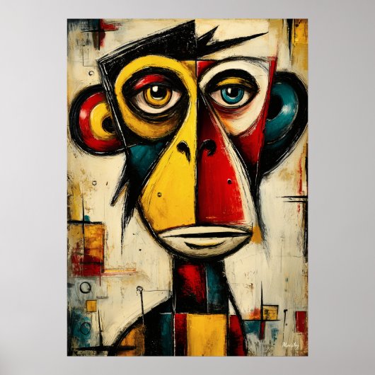 Primal Mirror Contemporary Abstract Expressionism ポスター (正面)