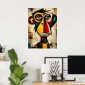 Primal Mirror Contemporary Abstract Expressionism ポスター (ホームオフィス)