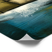 Primal Voyage — Abstract Expressionist Sailboat ポスター (角)