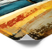 Primal Watch — Abstract Expressionist Beach Tower ポスター (角)