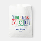 Primary ABC Blocks Thank You Party フェイバーバッグ (正面)