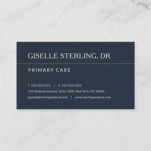 Primary Care Doctor Office Appointment Reminder 名刺 (正面)