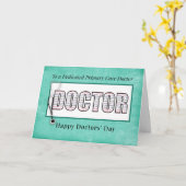 Primary Care Doctors' Day Dedicated Typography カード (黄色い花)