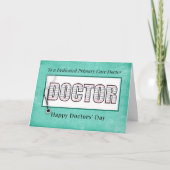 Primary Care Doctors' Day Dedicated Typography カード (正面)