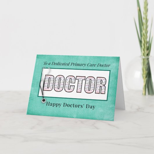 Primary Care Doctors' Day Dedicated Typography カード (正面)