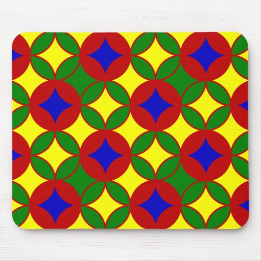 Primary Circles-02-COMPUTERマウスパッド マウスパッド (正面)