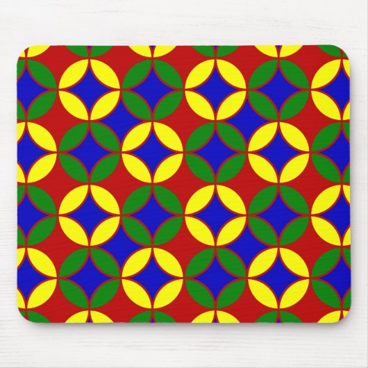 Primary Circles-09-COMPUTERマウスパッド マウスパッド (正面)