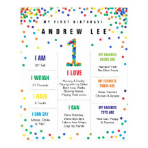 Primary Colors紙吹雪少年の最初の誕生日ポスター