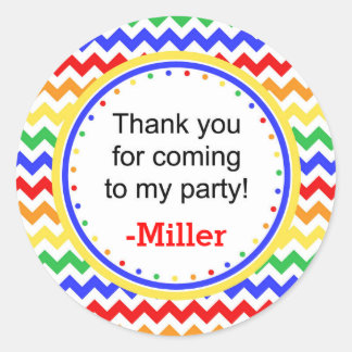 Primary Colors Chervonステッカー ラウンドシール