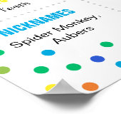 Primary Colors Confetti boy third birthday poster ポスター (角)