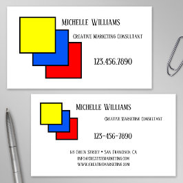 Primary Colors Creative Marketing Business Card 名刺