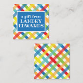 Primary Criss Cross Giftエンクロージャカード ノートカード (正面/裏面)