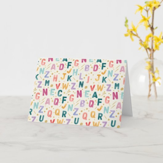 Primary Jubilee Alphabet カード (黄色い花)