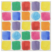 Primary Rainbow Colors Kids幾何学模様 ファブリック (クローズアップ)