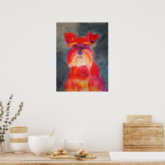 Primary Red ポスター (キッチン)