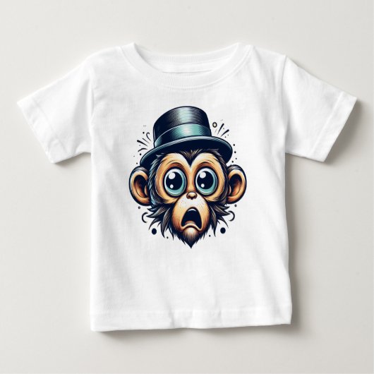 Primate Panic Baby Tee - Monkey Shock Face ベビーTシャツ (正面)