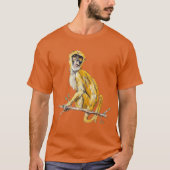 Primate Proclivity Monkey Shirt Men's Orange  Tシャツ (正面)