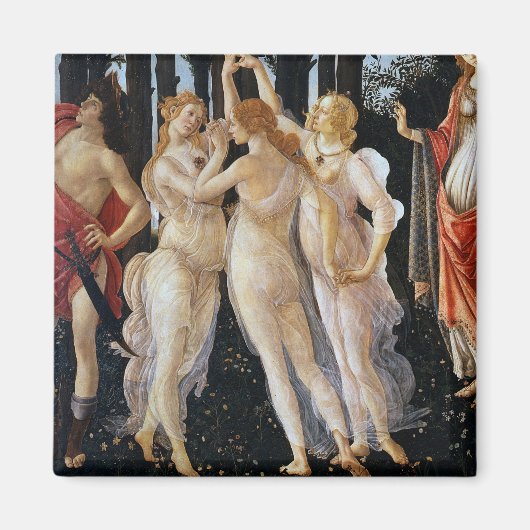 Primavera (詳細), Sandro Botticelli, 1482 マグネット (正面)