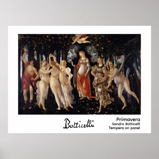 Primavera  by Botticelli ポスター (正面)