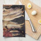 Primavera、Sandro Botticelliによる春の寓話 キッチンタオル (四つ折り)