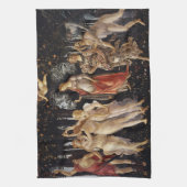 Primavera、Sandro Botticelliによる春の寓話 キッチンタオル (縦)