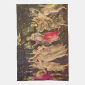 Primavera、Sandro Botticelliによる春の寓話 キッチンタオル (縦)