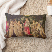 Primavera、Sandro Botticelliによる春の寓話 ランバークッション (ブランケット)