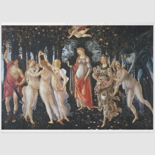 Primavera, Sandro Botticelli, 1482 薄葉紙 (正面)
