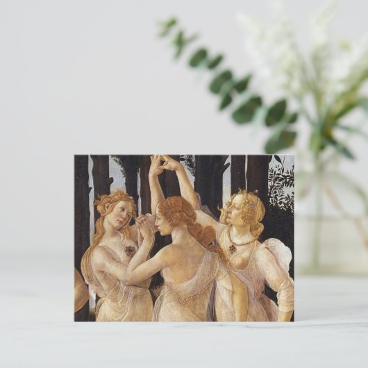 Primavera, Three Graces by Sandro Botticelli ポストカード (スタンド正面)