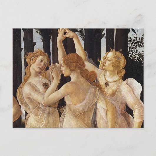 Primavera, Three Graces by Sandro Botticelli ポストカード (正面)