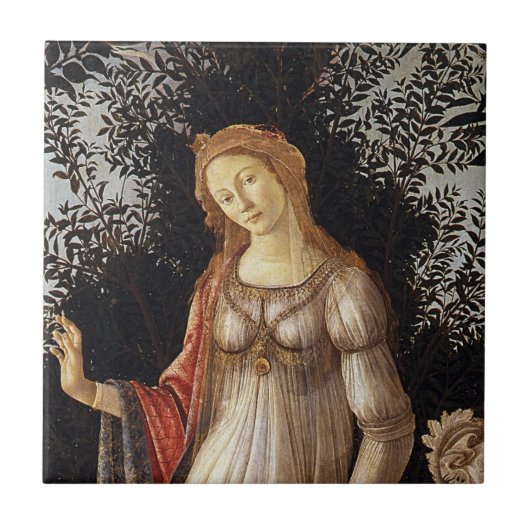 Primavera, Venus詳細by Sandro Botticelli タイル (正面)