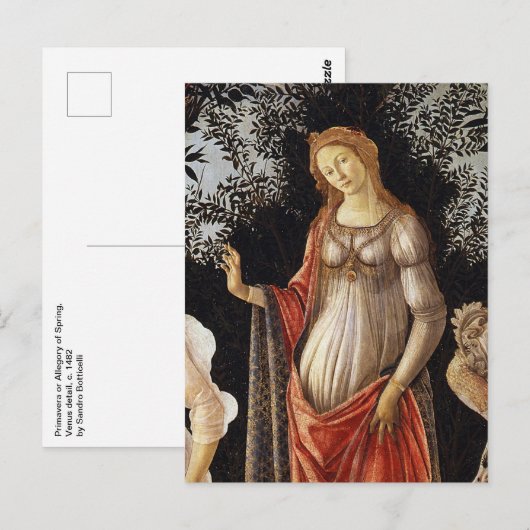 Primavera, Venus詳細by Sandro Botticelli ポストカード (正面/裏面)