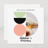 Primer cumpleaños 招待状 (正面/裏面)