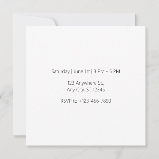 Primer cumpleaños 招待状 (裏面)