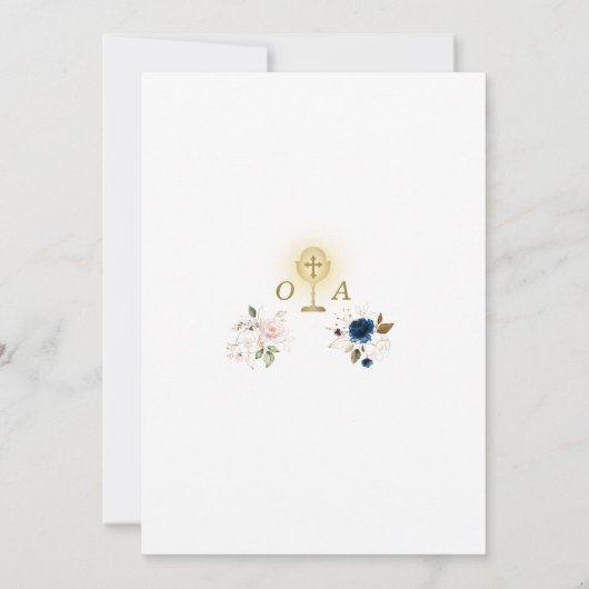  Primera Comunión Boys Twin First Holy Communion 招待状 (裏面)