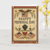 Primitive Americana Memorial Day  カード (黄色い花)